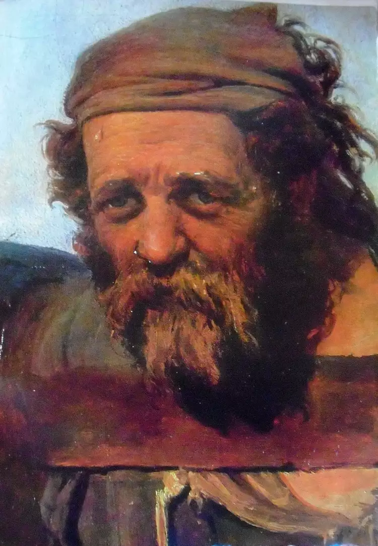 Этюд. Илья Репин. Этюд к картине «Бурлаки на Волге»