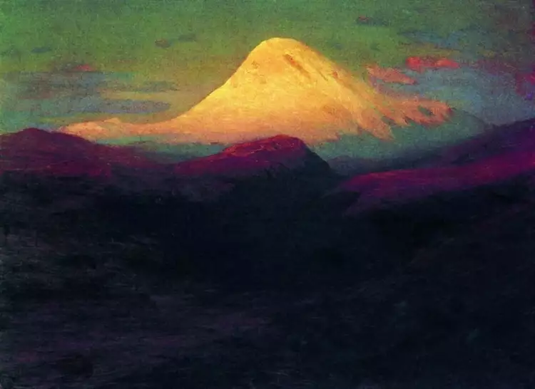 Архип Куинджи. «Эльбрус вечером», 1908