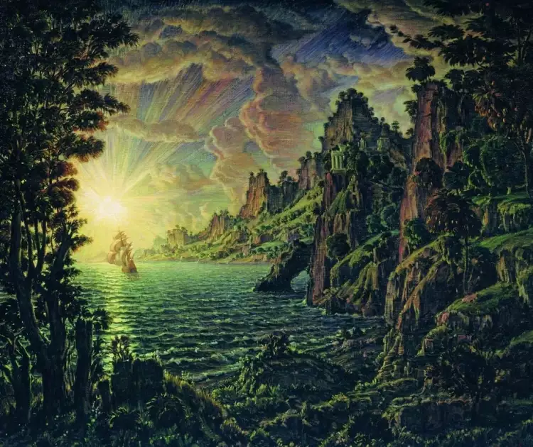 Киммерийская школа живописи. Богаевский К.Ф. Корабли, 1912