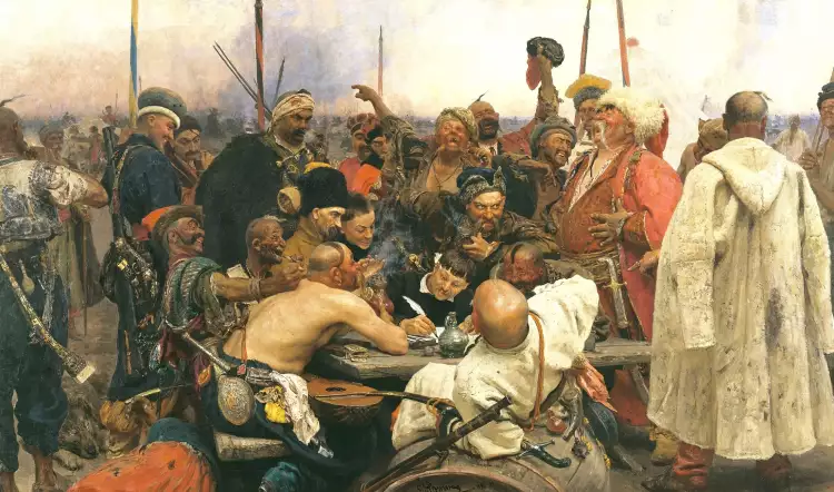 Илья Репин. Запорожцы пишут письмо турецкому султану, 1893