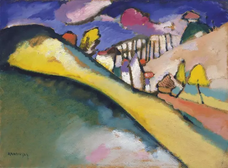 Die bekanntesten expressionistischen Künstler. Wassily Kandinsky. Landschaftliche Skizze Die bekanntesten expressionistischen Künstler. Wassily Kandinsky. Landschaftliche Skizze