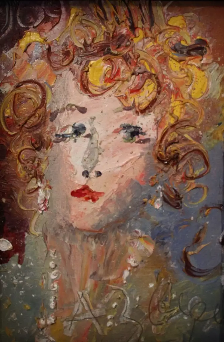 Anatoly Zverev. The painting Portrait of Oksana Aseeva, 1969 Anatoly Zverev. The painting Portrait of Oksana Aseeva, 1969