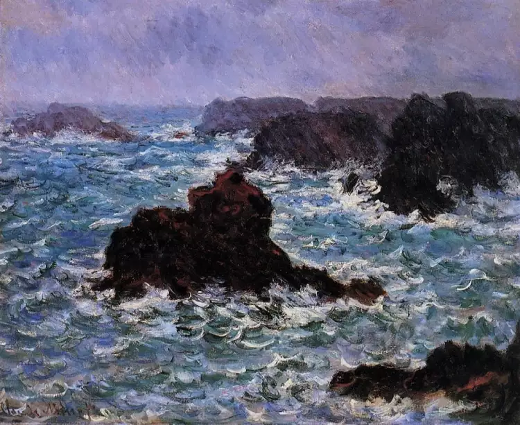 Дождь на картинах. Клод Моне. «Бель-Иль, эффект дождя», 1886 Дождь на картинах. Клод Моне. «Бель-Иль, эффект дождя», 1886