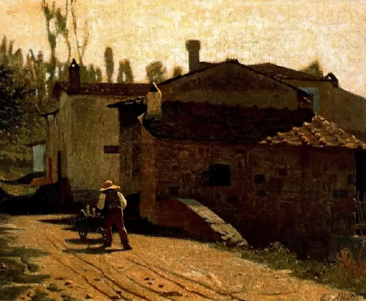 Веризм. Джузеппе Аббати. Картина «Молочник из Пьяджентины», 1863 Веризм. Джузеппе Аббати. Картина «Молочник из Пьяджентины», 1863