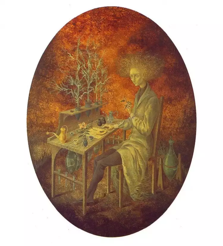 Ремедиос Варо. Картина Plant insumia, 1958 Ремедиос Варо. Картина Plant insumia, 1958