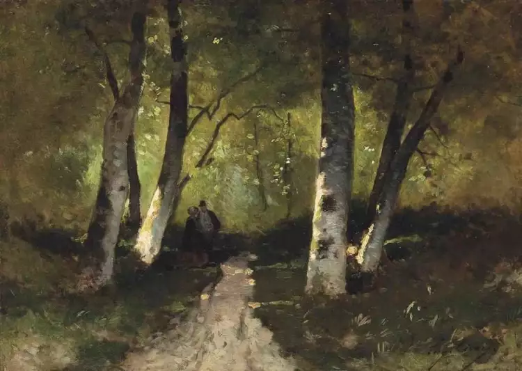 Эжен Сисери. Картина «Un sentier en foret», дата создания неизвестна