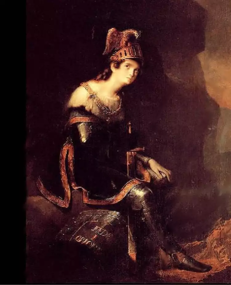 Федор Бруни. Картина «Портрет З. А. Волконской в костюме Танкреда», 1820-е