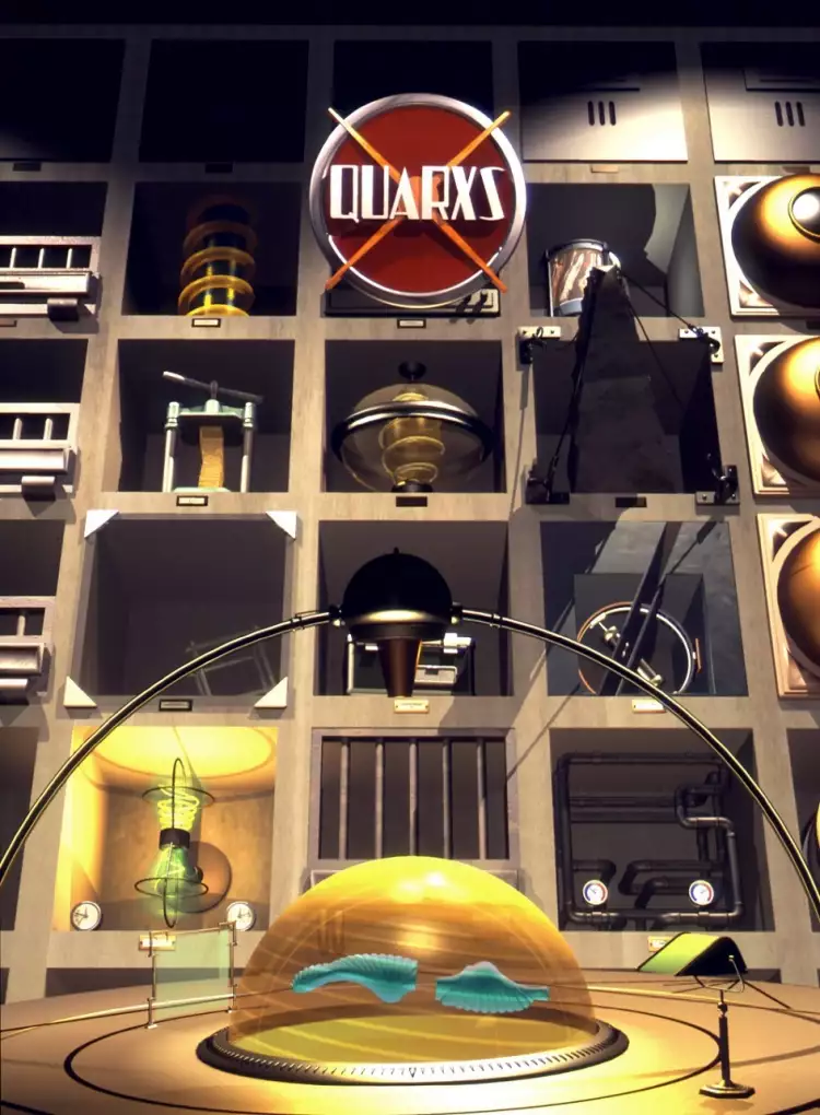 Компьютерная графика. Плакат к сериалу Quarxs, созданный с помощью компьютерной графики, 1992 Компьютерная графика. Плакат к сериалу Quarxs, созданный с помощью компьютерной графики, 1992