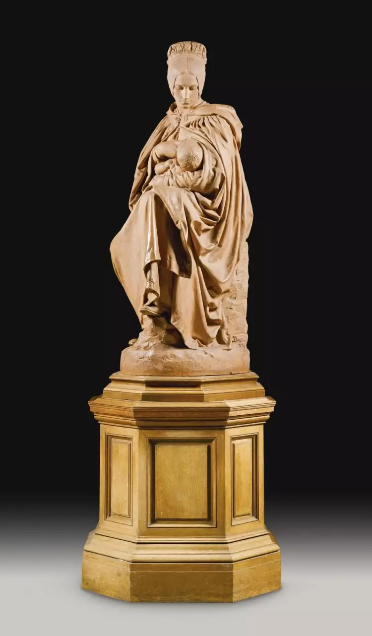 Эме-Жюль Далу. Скульптура «Молодая мать из Булони, кормящая своего ребенка», 1878