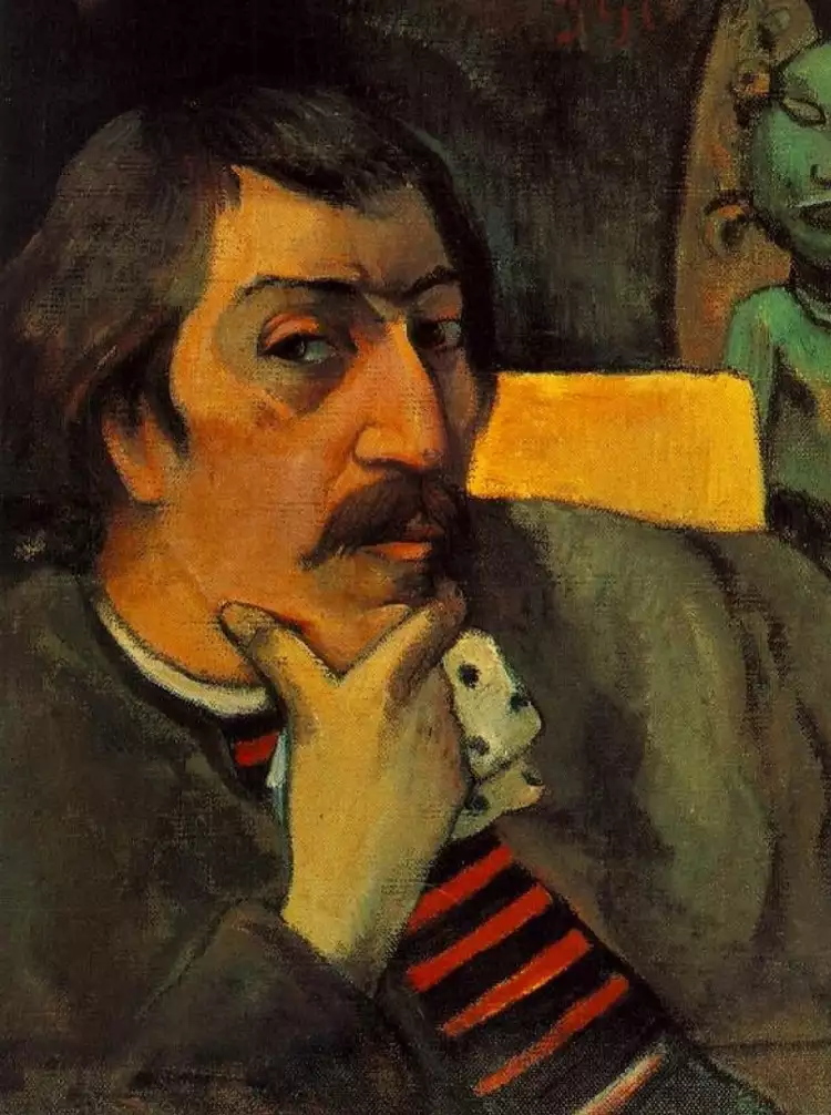 Cамые знаменитые усачи. Поль Гоген. Автопортрет с идолом Cамые знаменитые усачи. Поль Гоген. Автопортрет с идолом