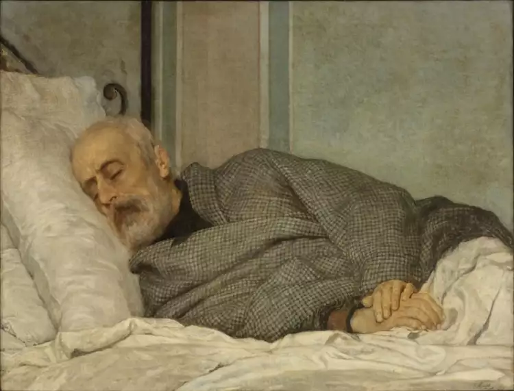 Веризм. Сильвестро Лега. Картина «Мандзини умирает», 1873 Веризм. Сильвестро Лега. Картина «Мандзини умирает», 1873