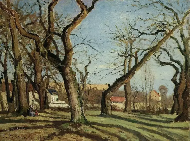 Камиль Писсарро. «Каштановые рощи в Лувесьенне», 1872 Камиль Писсарро. «Каштановые рощи в Лувесьенне», 1872
