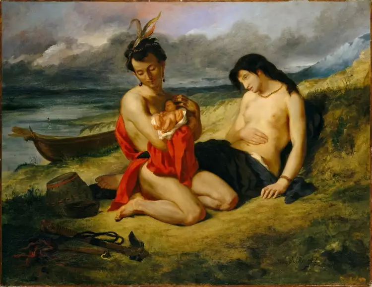 Романтизм. Эжен Делакруа. «Натчез», 1834-1835 Романтизм. Эжен Делакруа. «Натчез», 1834-1835