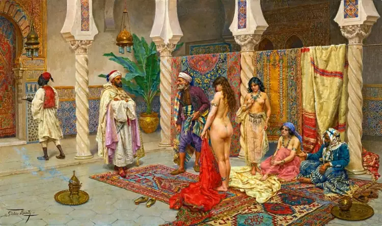 Ориентализм. Джулио Розати. Картина «Инспекция новоприбывших», 1896 Ориентализм. Джулио Розати. Картина «Инспекция новоприбывших», 1896