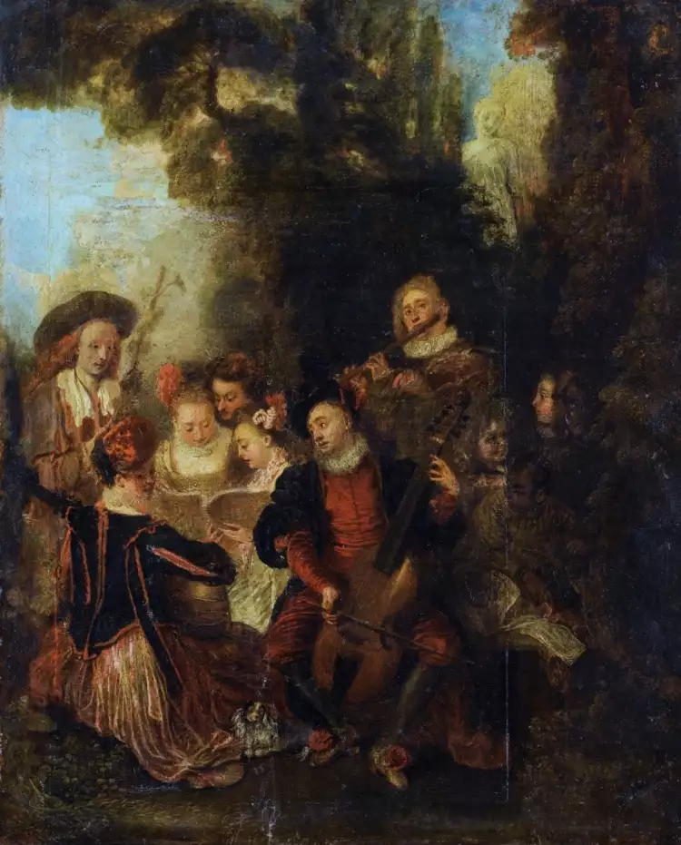 Pastorale. Antoine Watteau. Pastorales Konzert, 1720 Pastorale. Antoine Watteau. Pastorales Konzert, 1720