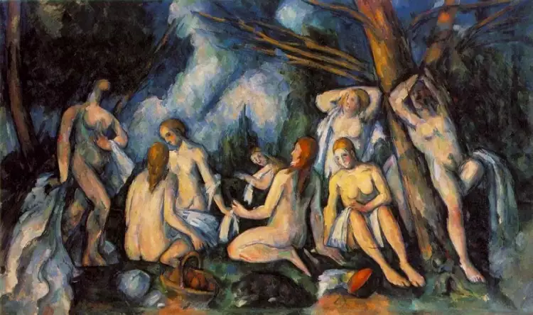 Постимпрессионизм. Поль Сезанн. «Большие купальщицы», 1900-1905 Постимпрессионизм. Поль Сезанн. «Большие купальщицы», 1900-1905