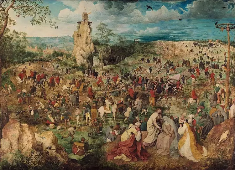 The religious genre. Pieter Bruegels des Älteren. Die Kreuztragung Christi, 1564 The religious genre. Pieter Bruegels des Älteren. Die Kreuztragung Christi, 1564