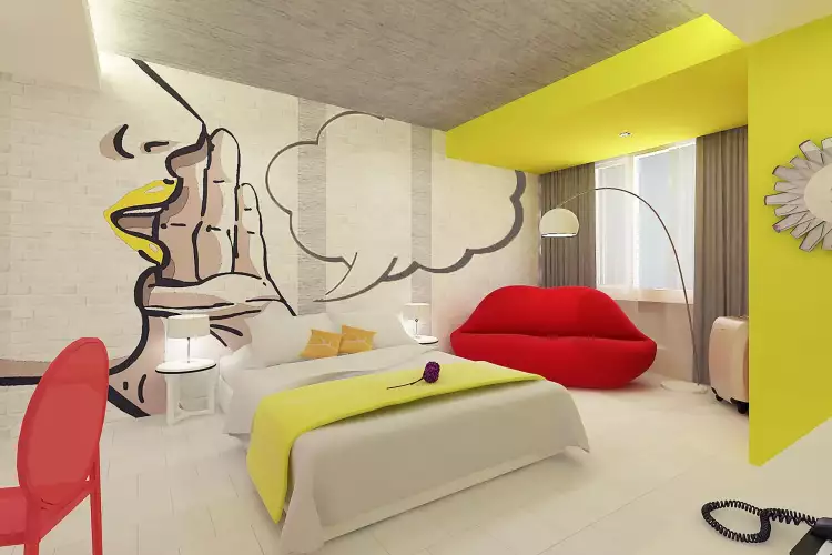 Стиль поп-арт в интерьере. Спальня в стиле поп-арт