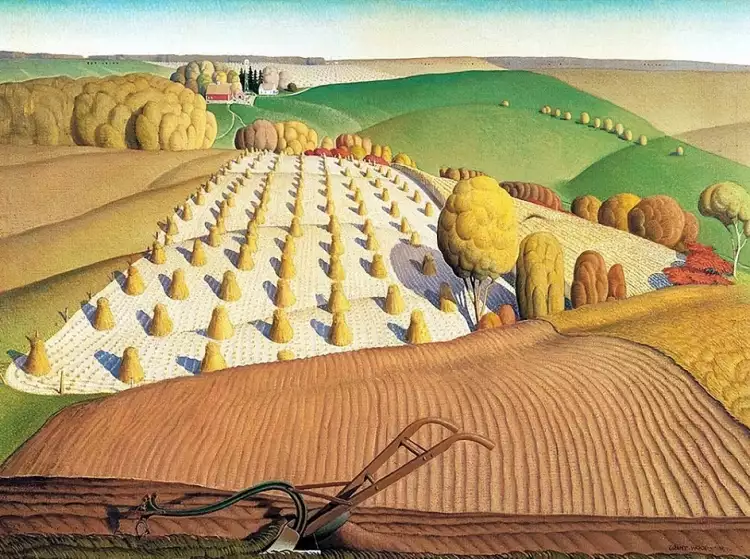 Regionalismus. Grant Wood. Fall Plowing, 1931 Regionalismus. Grant Wood. Fall Plowing, 1931