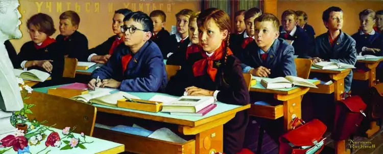 Норман Роквелл. Картина «Русские школьники», 1967