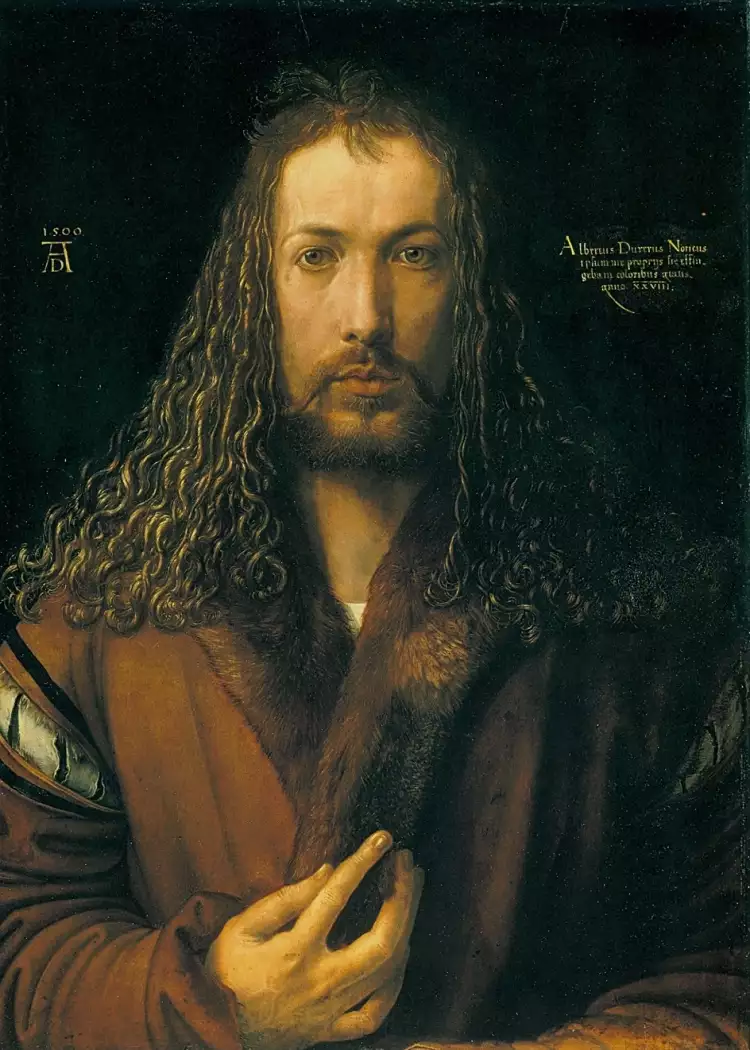 Renaissance. Albrecht Dürer. Self-Portrait at Twenty-Eight, 1500 Renaissance. Albrecht Dürer. Self-Portrait at Twenty-Eight, 1500