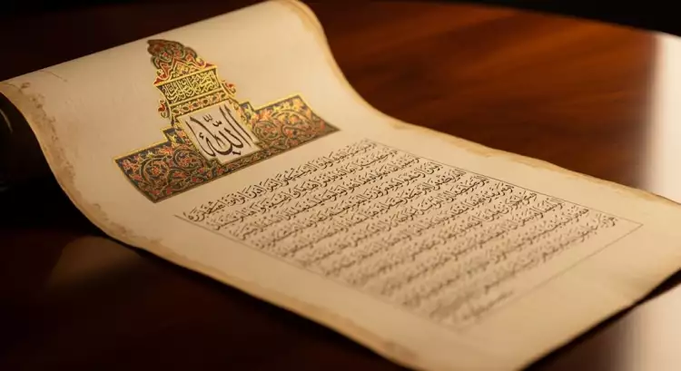 Арабская каллиграфия в стиле Дивани - официальный указ (фирман) османского султана.