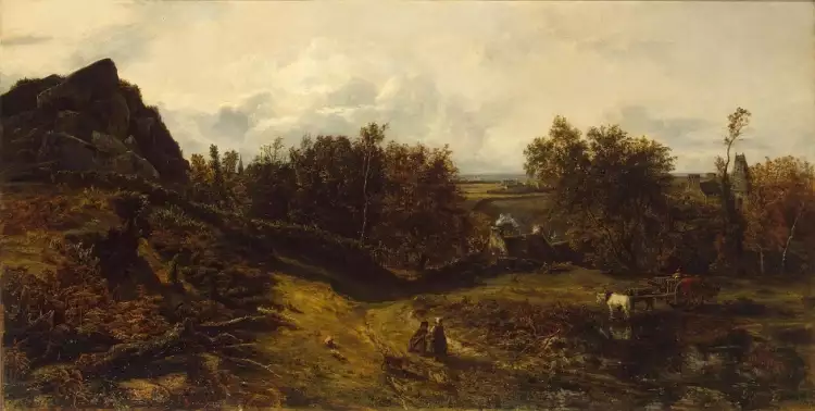 Барбизонская школа. Теодор Руссо. «Вид в окрестностях Гранвиля», 1833