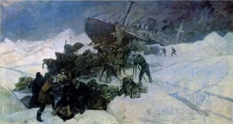 Федор Решетников. Картина «Гибель „Челюскина‟», 1973