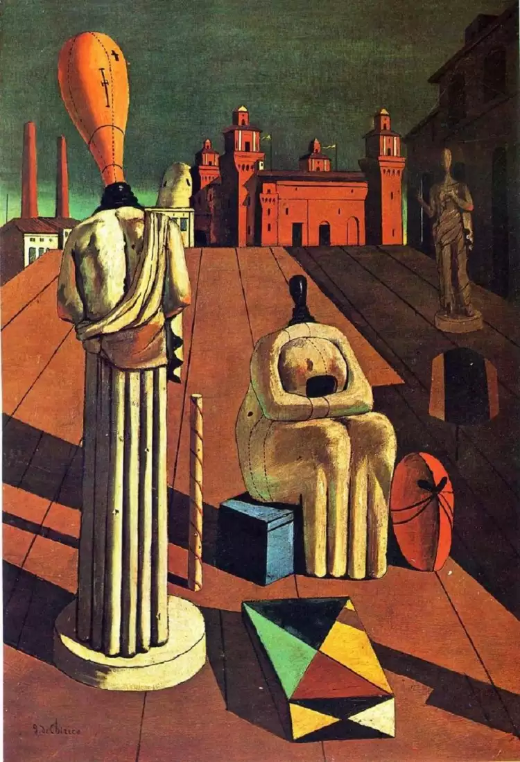 Джорджо де Кирико. Картина «Беспокойные музы», 1918