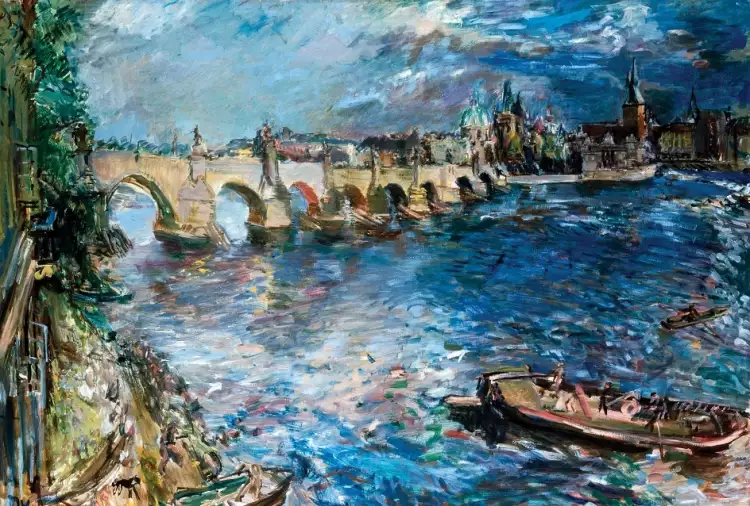 Оскар Кокошка. «Карлов мост в Праге», 1936