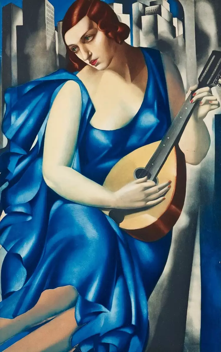 Тамара Лемпицка. «Женщина с мандолиной», 1929