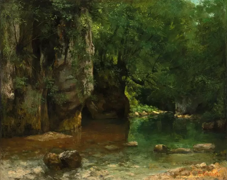 Лес на картинах, или лесной пейзаж. Гюстав Курбе. «Тенистый ручей», 1865 Лес на картинах, или лесной пейзаж. Гюстав Курбе. «Тенистый ручей», 1865