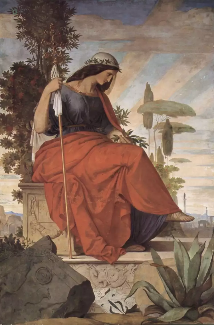 Les Nazaréens. Philipp Veit. Allégorie de l'Italie, 1834-1836 Les Nazaréens. Philipp Veit. Allégorie de l'Italie, 1834-1836