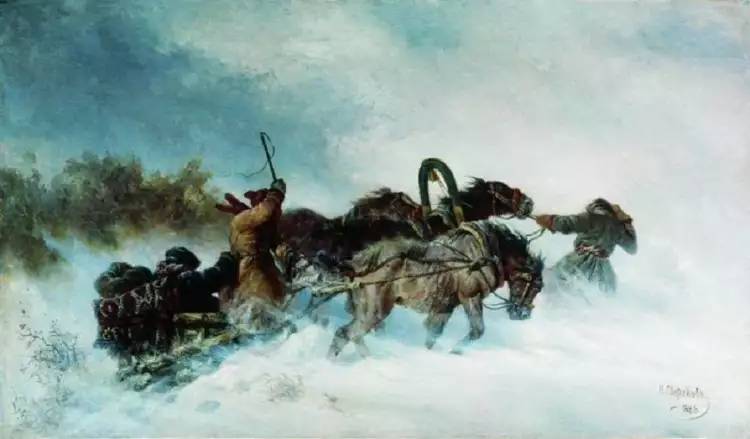 Картины русских художников о природе. Николай Сверчков. «Тройка зимой» Картины русских художников о природе. Николай Сверчков. «Тройка зимой»