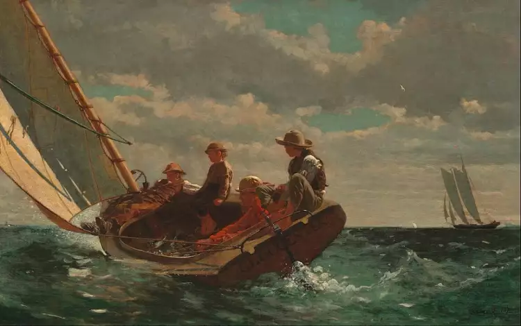 Реализм. Уинслоу Хомер. Картина «Попутный ветер», 1873-1876 Реализм. Уинслоу Хомер. Картина «Попутный ветер», 1873-1876