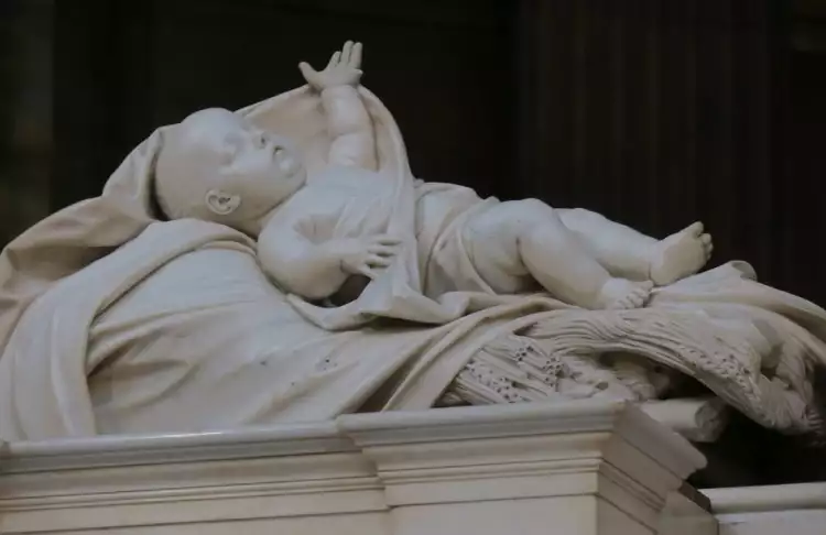 Рождество в искусстве. Фрагмент скульптуры из церкви Сен-Рок