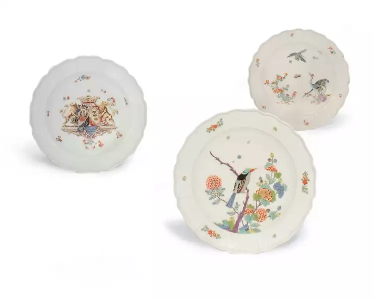 Марки и клейма Мейсенского фарфора в XVIII веке. Роспись японскими какимонами и тарелки из сервиза Сулковского