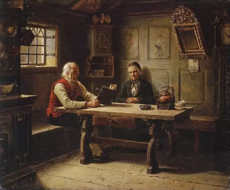 Адольф Тидеманд. Картина «Одинокие старики», 1848 Адольф Тидеманд. Картина «Одинокие старики», 1848