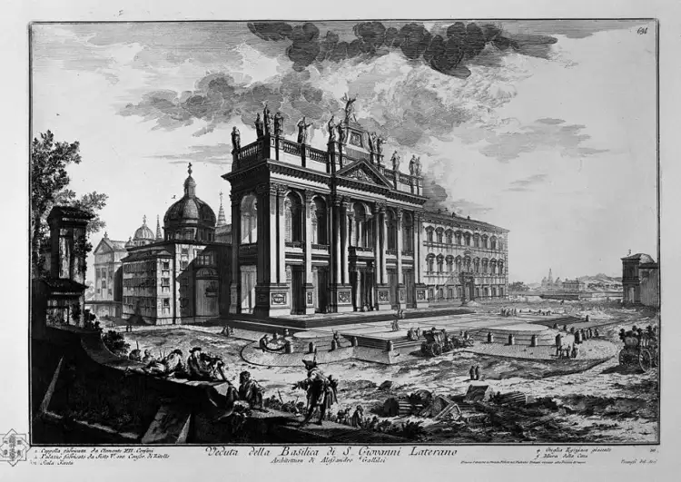 Джованни Баттиста Пиранези. Гравюра «Вид Базилики Сан-Джованни-ин-Латерано», 1748
