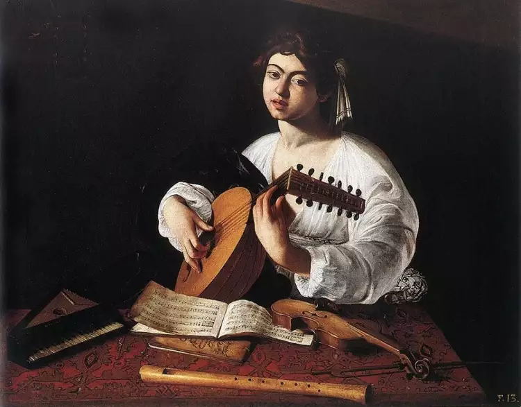 Caravaggio. Der Lautenspieler, 1595 Caravaggio. Der Lautenspieler, 1595