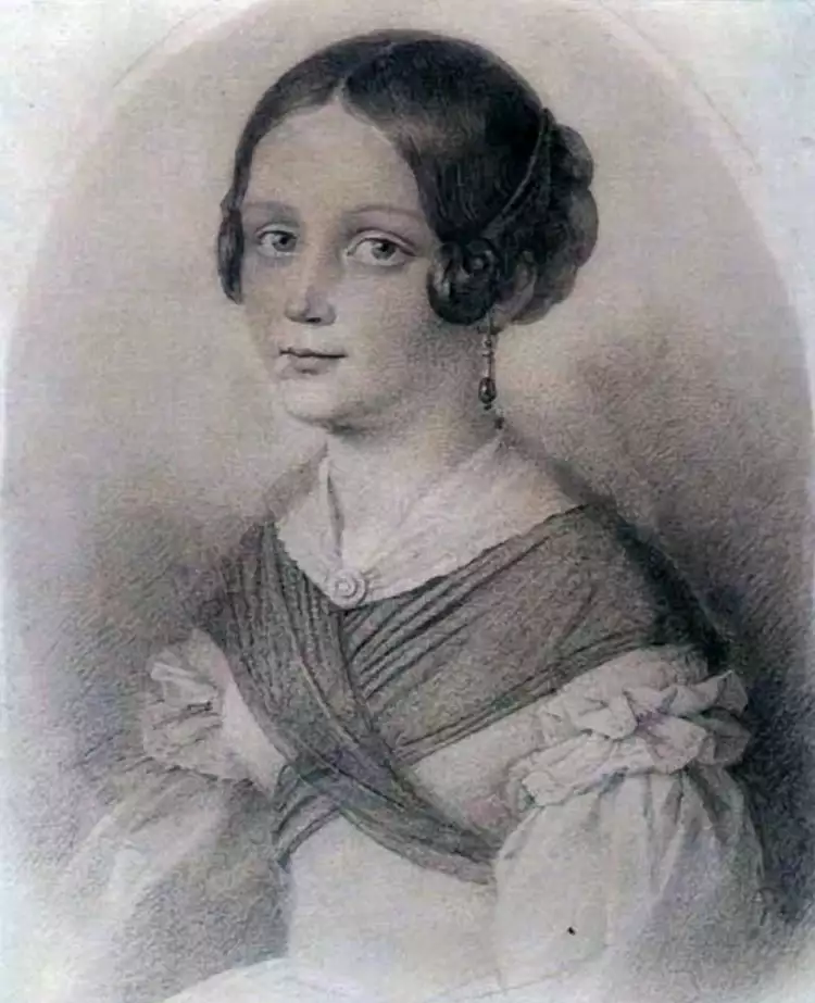 Александр Витберг. Рисунок «Портрет Евдокии Викторовны Витберг», 1830-е