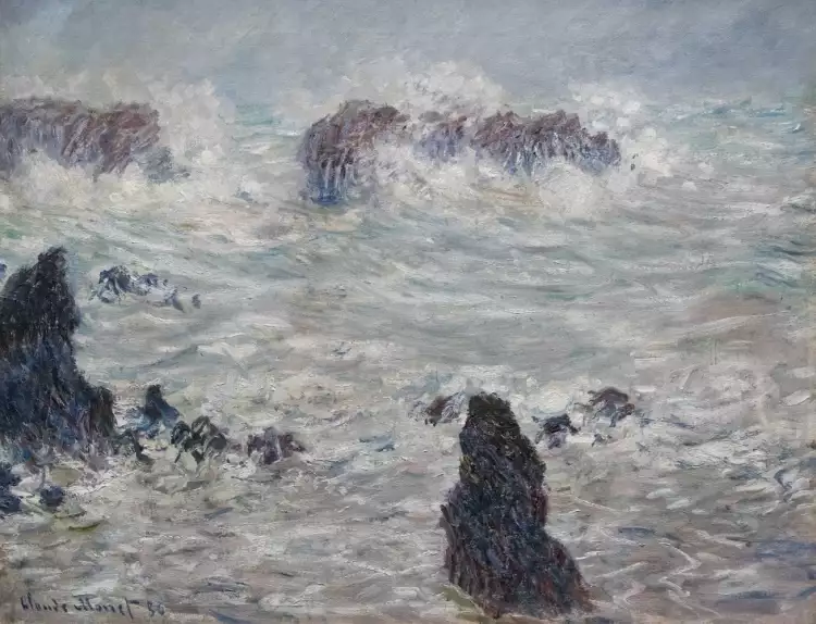 Импрессионизм. Клод Моне. «Шторм. Побережье Бель-Иль», 1886 Импрессионизм. Клод Моне. «Шторм. Побережье Бель-Иль», 1886