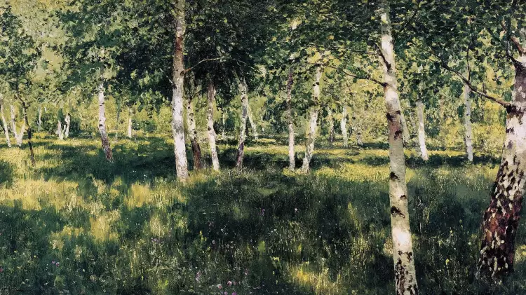 Лес на картинах, или лесной пейзаж. Исаак Левитан. «Березовая роща», 1889 Лес на картинах, или лесной пейзаж. Исаак Левитан. «Березовая роща», 1889