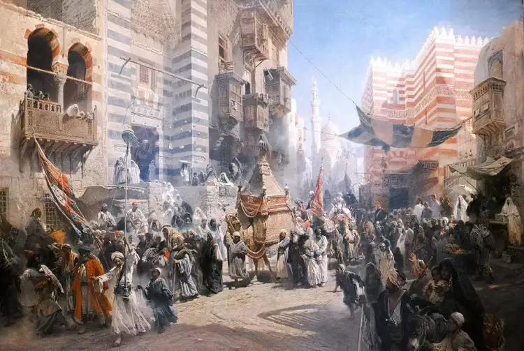 Константин Маковский. «Перенесение священного ковра в Каире», 1876 Константин Маковский. «Перенесение священного ковра в Каире», 1876