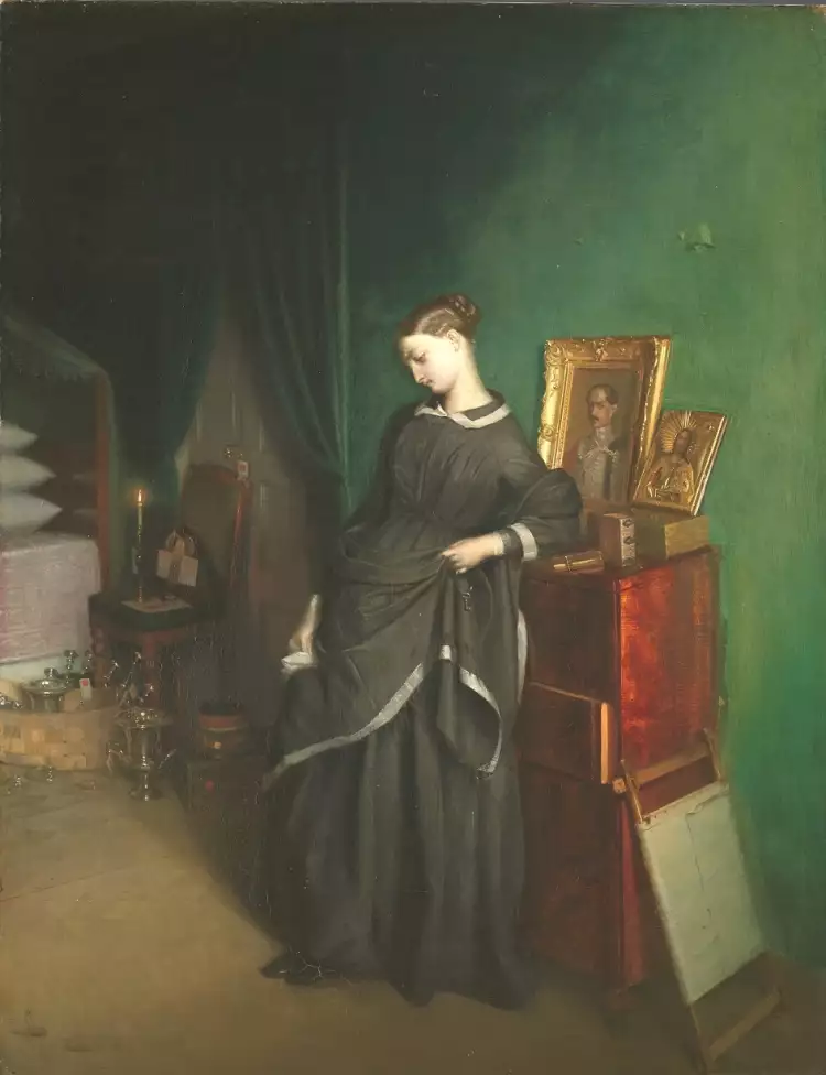 Павел Федотов. Картина «Вдовушка», 1851 Павел Федотов. Картина «Вдовушка», 1851