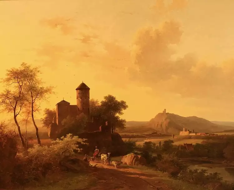 Баренд Корнелис Куккук. Картина «Утро в Тюрингии», 1844 Баренд Корнелис Куккук. Картина «Утро в Тюрингии», 1844