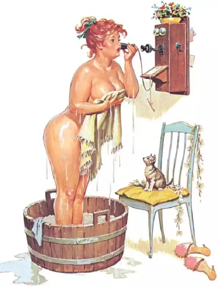 Pin-up Хильда моется Pin-up Хильда моется