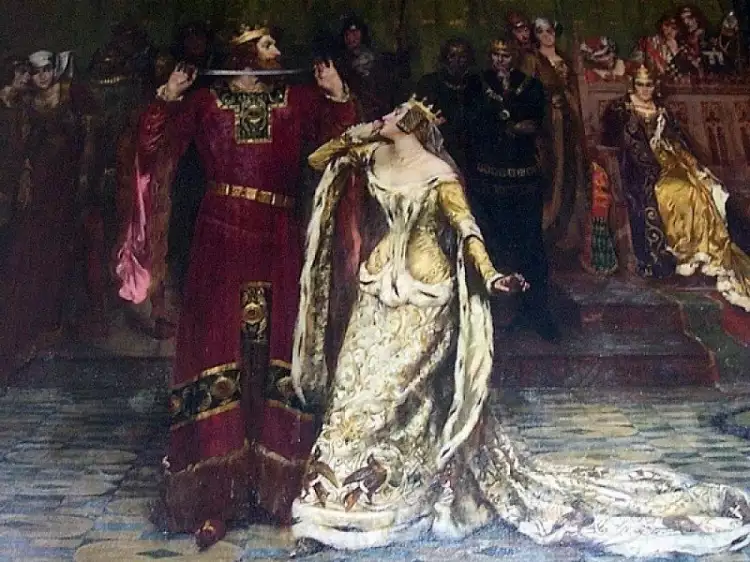 Ордена Великобритании. Альберт Тейлер. Картина. «Церемония с подвязкой», 1901 Ордена Великобритании. Альберт Тейлер. Картина. «Церемония с подвязкой», 1901