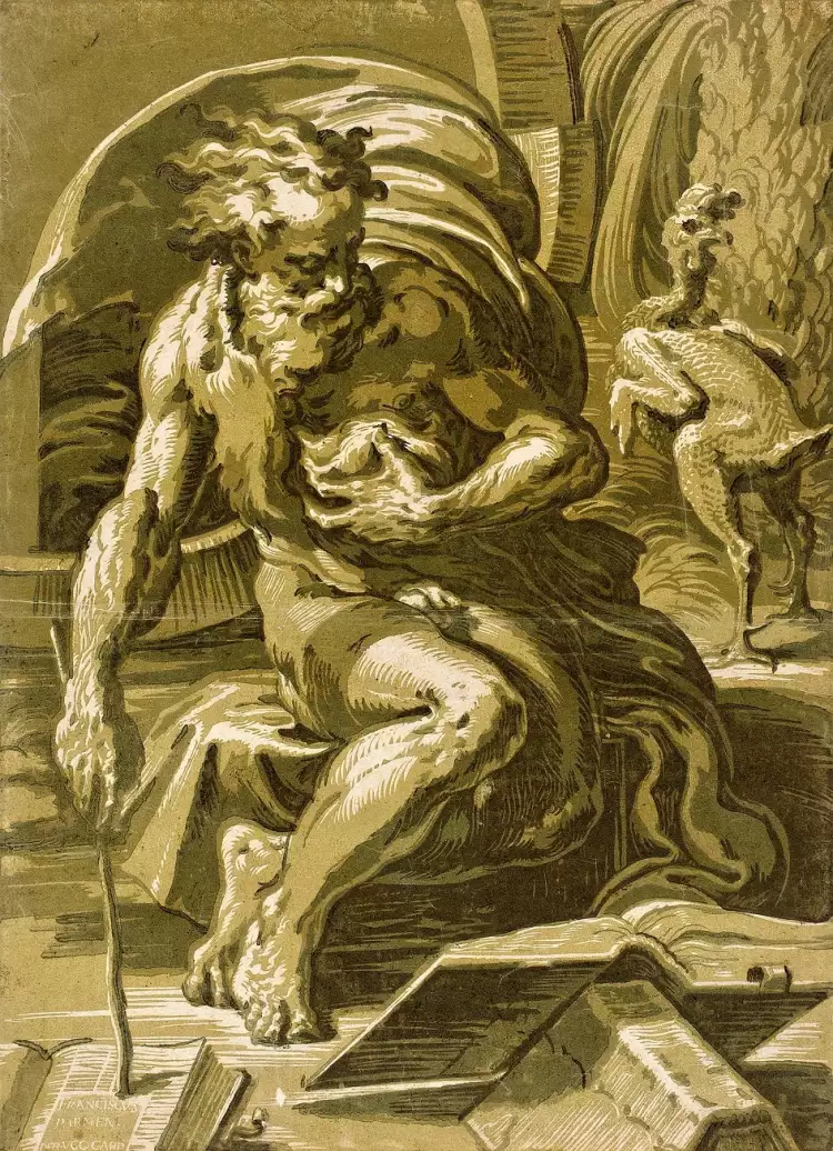 Ксилография. Кьяроскуро. Уго да Карпи. «Диоген», 1527 Ксилография. Кьяроскуро. Уго да Карпи. «Диоген», 1527