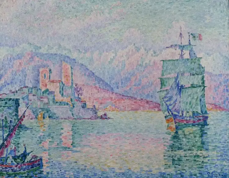 Неоимпрессионизм. Поль Синьяк. «Антиб, вечер», 1914 Неоимпрессионизм. Поль Синьяк. «Антиб, вечер», 1914